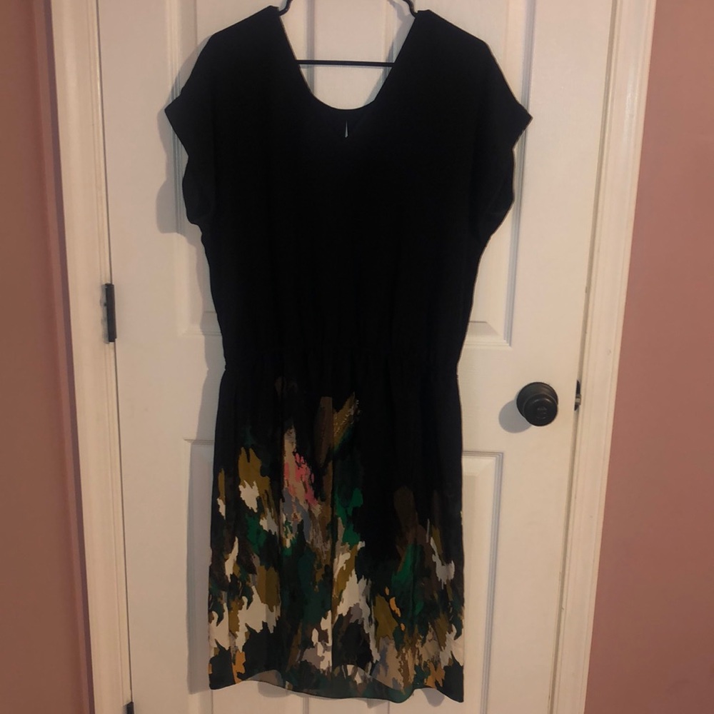 Tibi Abstract Silk Dress